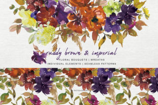 Autumn Floral Bouquet Clipart Set and Illustrations