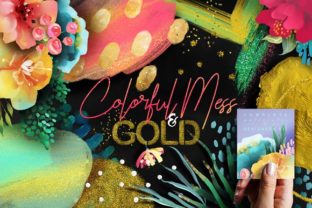 Colorful Mess Gold: A Vibrant Illustration for Creative Sellers
