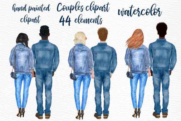 Couples Clipart Girlfriend Boyfriend Illustrations