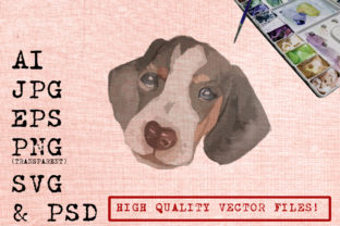 Cue Beagle Dog Illustrations