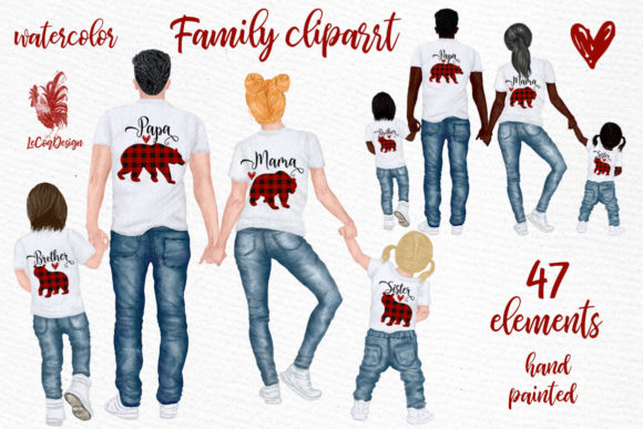 Family Clip Art Parents Kids – A Versatile Illustration for Creative Projects