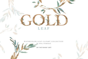 Gold Leaf Clipart Alphabet: A Versatile Illustration for Digital Sellers
