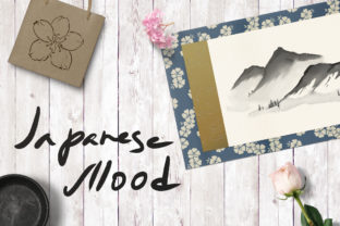 Japanese Mood Illustrations: A Versatile Graphic Design Asset for Crafters