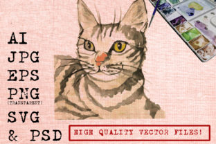 Moustache Cat Embroidery Design