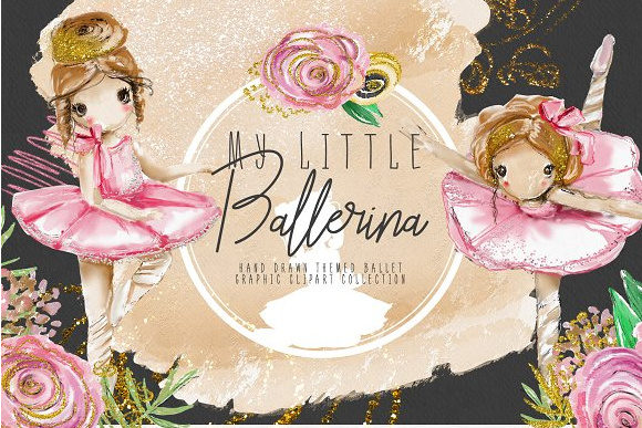 My Little Balerina: A Delightful Illustration for Creative Projects