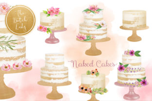 Naked Layered Wedding Cake Clipart and Illustrations
