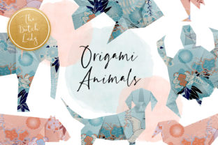 Origami Animals Clipart Set and Illustrations