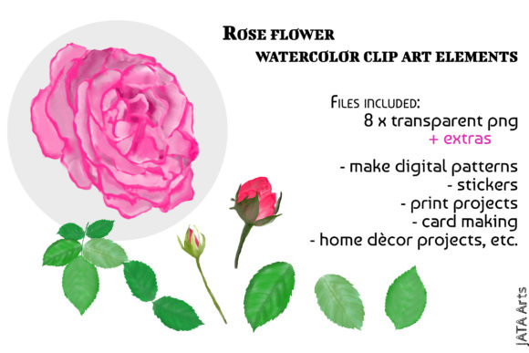 Pink Rose Clipart Bouquet Arrangements: A Versatile Illustration for Content Creators