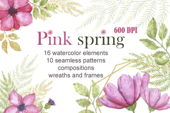 Pink Spring Illustrations: A Fresh Take on Creative Branding Assets