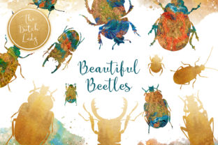 Scarabs Beetles Clipart Set: A Vibrant Graphic Design Asset for Content Creators