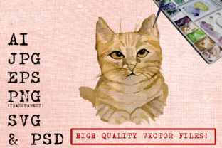 Striped Cat Illustrations for Local Business Branding