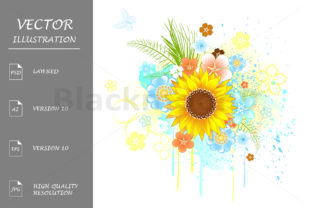 Summer Sunflower Illustrations Bring Warmth to Content Design