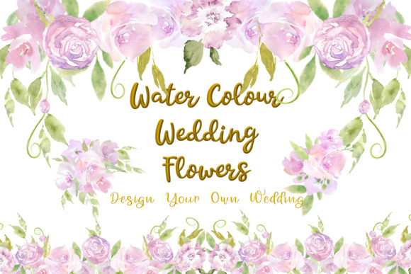 Water Colour Wedding Flowers Clipart Kit: A Versatile Illustration for Branding and Marketing